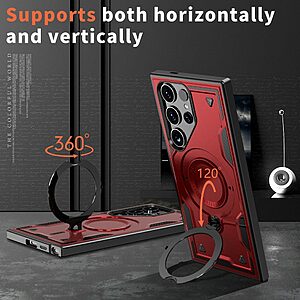 συμβατό με ασύρματη φόρτιση Magsafe και Βάση στήριξης TPU κόκκινο