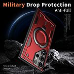 Θήκη Samsung Galaxy S25 Ultra 5G Mad Mask Πλάτη Military Protection με Μαγνητικό δαχτυλίδι ,συμβατό με ασύρματη φόρτιση Magsafe και Βάση στήριξης TPU κόκκινο - Image 4
