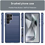 Θήκη Samsung Galaxy S25 Ultra 5G Mad Mask Brushed TPU Carbon Πλάτη μπλε - Image 3