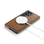 Θήκη Samsung Galaxy S25 Ultra 5G MAGKING PU Leather Sockproof Series Πλάτη από σκληρό πλαστικό ,συμβατό με magsafe φορτιστή και επένδυση δερματίνης καφέ - Image 5