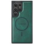 Θήκη Samsung Galaxy S25 Ultra 5G MAGKING PU Leather Sockproof Series Πλάτη από σκληρό πλαστικό