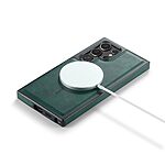 Θήκη Samsung Galaxy S25 Ultra 5G MAGKING PU Leather Sockproof Series Πλάτη από σκληρό πλαστικό ,συμβατό με magsafe φορτιστή και επένδυση δερματίνης πράσινο - Image 5