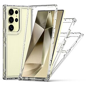 Θήκη Samsung Galaxy S25 Ultra 5G OEM Transparent Full Cover Case 360° από TPU Frame