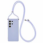 Θήκη Samsung Galaxy S25 Ultra 5G OEM Soft Silicone Sockproof πλάτη με κορδόνι από αντικραδασμικό TPU μωβ ανοιχτό