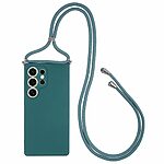 Θήκη Samsung Galaxy S25 Ultra 5G OEM Soft Silicone Sockproof πλάτη με κορδόνι από αντικραδασμικό TPU πράσινο σκούρο