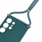 Θήκη Samsung Galaxy S25 Ultra 5G OEM Soft Silicone Sockproof πλάτη με κορδόνι από αντικραδασμικό TPU πράσινο σκούρο - Image 4