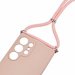 Θήκη Samsung Galaxy S25 Ultra 5G OEM Soft Silicone Sockproof πλάτη με κορδόνι από αντικραδασμικό TPU ροζ - Image 4