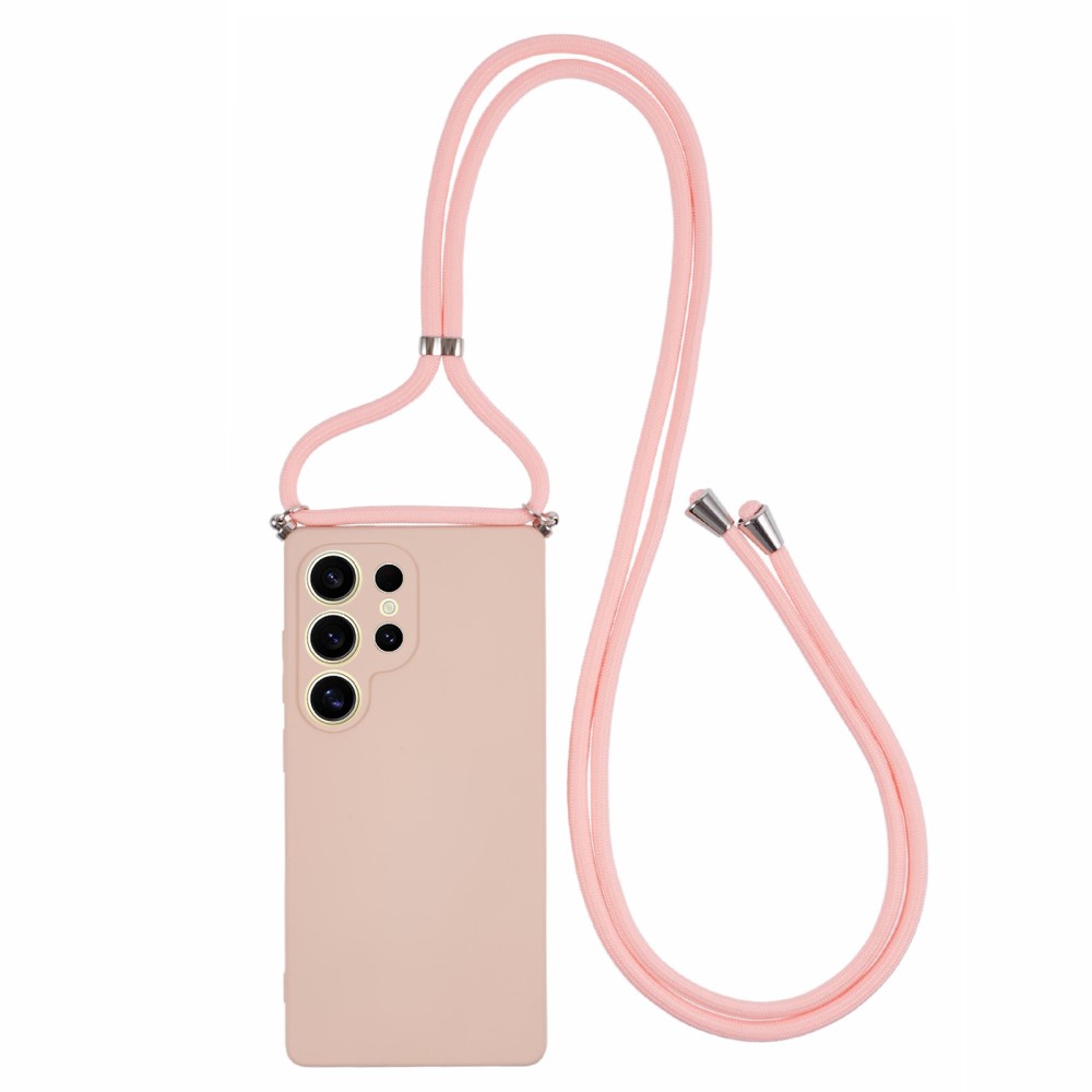 Θήκη Samsung Galaxy S25 Ultra 5G OEM Soft Silicone Sockproof πλάτη με κορδόνι από αντικραδασμικό TPU ροζ Θήκη Samsung Galaxy S25 Ultra 5G OEM Soft Silicone Sockproof πλάτη με κορδόνι από αντικραδασμικό TPU ροζ