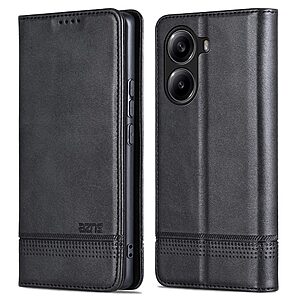 Θήκη Xiaomi Poco X7 Pro 5G AZNS Litchi Retro V4 Texture Leather με βάση στήριξης