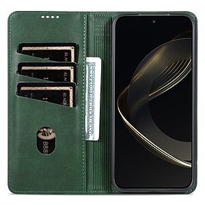 υποδοχές καρτών και μαγνητικό κούμπωμα πράσινο