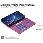 Θήκη Xiaomi Poco X7 Pro 5G BINFEN COLOR Leather Wallet series 12 με βάση στήριξης, υποδοχές καρτών και μαγνητικό κούμπωμα μωβ σκούρο - Image 4