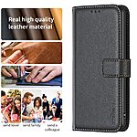Θήκη Xiaomi Redmi Note 14 4G BINFEN COLOR Leather Wallet series 12 με βάση στήριξης, υποδοχές καρτών και μαγνητικό κούμπωμα μαύρο - Image 5