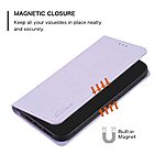 Θήκη Xiaomi Redmi Note 14 4G BINFEN COLOR Leather Wallet series 9 με βάση στήριξης, υποδοχές καρτών και μαγνητικό κούμπωμα μωβ ανοιχτό - Image 4