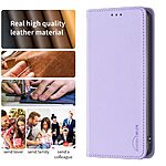 Θήκη Xiaomi Redmi Note 14 4G BINFEN COLOR Leather Wallet series 9 με βάση στήριξης, υποδοχές καρτών και μαγνητικό κούμπωμα μωβ ανοιχτό - Image 5