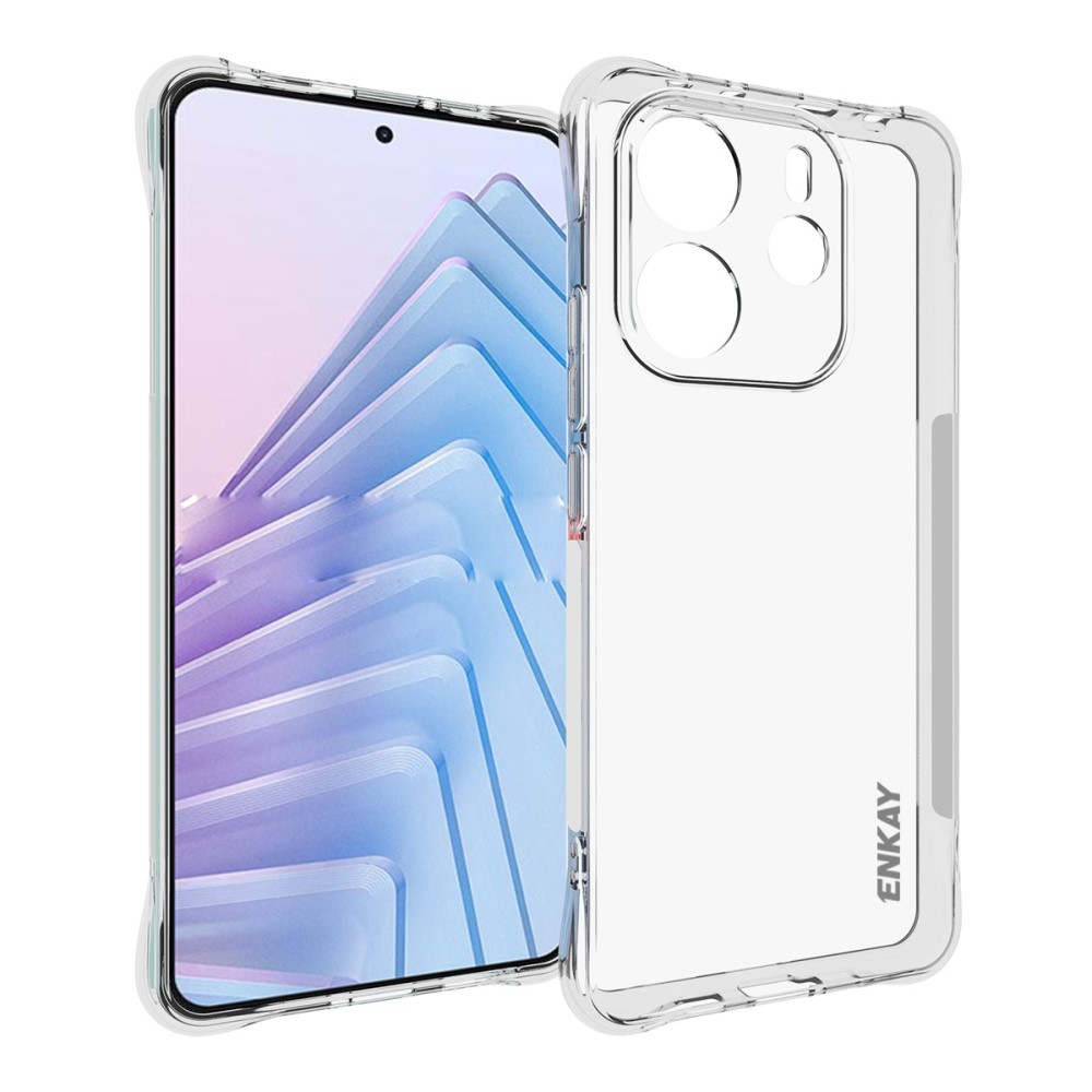 Θήκη Xiaomi Redmi Note 14 4G ENKAY Silicone Sockproof Anti-Slip Transparent Πλάτη TPU Θήκη Xiaomi Redmi Note 14 4G ENKAY Silicone Sockproof Anti-Slip Transparent Πλάτη TPU