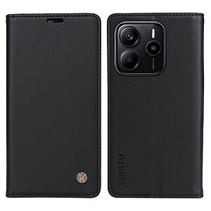 υποδοχή καρτών και μαγνητικό κούμπωμα Flip Wallet από συνθετικό δέρμα και TPU μαύρο