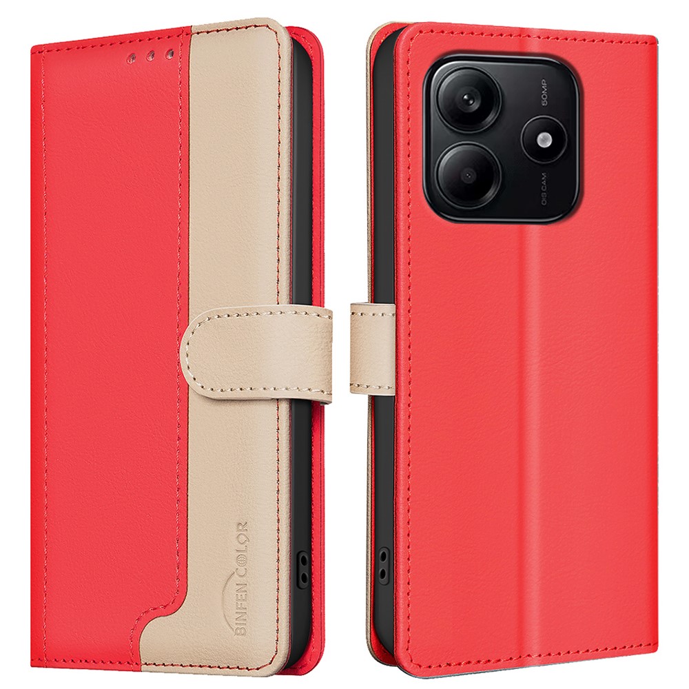 Θήκη Xiaomi Redmi Note 14 5G BINFEN COLOR Leather Wallet Double Stitching Lines series 13 με βάση στήριξης Θήκη Xiaomi Redmi Note 14 5G BINFEN COLOR Leather Wallet Double Stitching Lines series 13 με βάση στήριξης