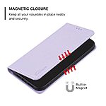 Θήκη Xiaomi Redmi Note 14 5G BINFEN COLOR Leather Wallet series 9 με βάση στήριξης, υποδοχές καρτών και μαγνητικό κούμπωμα μωβ - Image 4