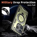 Θήκη Xiaomi Redmi Note 14 5G Mad Mask Πλάτη Military Protection με Μαγνητικό δαχτυλίδι ,συμβατό με ασύρματη φόρτιση Magsafe και Βάση στήριξης TPU λαδί - Image 4