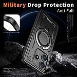 Θήκη Xiaomi Redmi Note 14 5G Mad Mask Πλάτη Military Protection με Μαγνητικό δαχτυλίδι ,συμβατό με ασύρματη φόρτιση Magsafe και Βάση στήριξης TPU μαύρο - Image 4