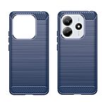 Θήκη Xiaomi Redmi Note 14 5G Mad Mask Brushed TPU Carbon Πλάτη μπλε - Image 2