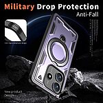 Θήκη Xiaomi Redmi Note 14 5G Mad Mask Πλάτη Military Protection με Μαγνητικό δαχτυλίδι ,συμβατό με ασύρματη φόρτιση Magsafe και Βάση στήριξης TPU μωβ - Image 4