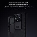 Θήκη Xiaomi Redmi Note 14 5G NiLLkin Camshield Texture Pro Series Πλάτη με προστασία για την κάμερα από σκλήρό Premium TPU μαύρο - Image 4