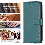 Θήκη Xiaomi Redmi Note 14 Pro 4G BINFEN COLOR Leather Wallet series 12 με βάση στήριξης, υποδοχές καρτών και μαγνητικό κούμπωμα πράσινο - Image 5
