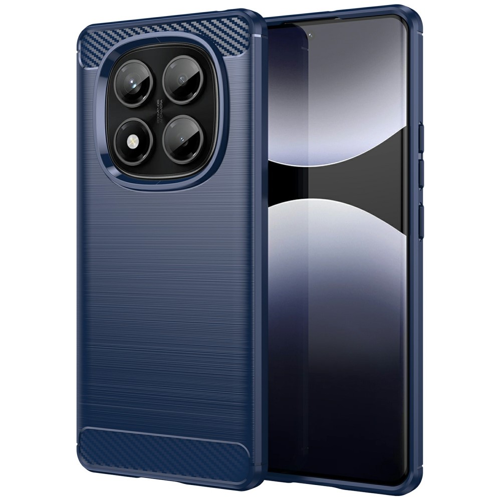 Θήκη Xiaomi Redmi Note 14 Pro 4G Mad Mask Brushed TPU Carbon Πλάτη μπλε σκούρο Θήκη Xiaomi Redmi Note 14 Pro 4G Mad Mask Brushed TPU Carbon Πλάτη μπλε σκούρο