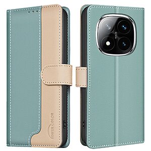 Θήκη Xiaomi Redmi Note 14 Pro 5G / Poco X7 5G BINFEN COLOR Leather Wallet Double Stitching Lines series 13 με βάση στήριξης