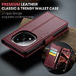 Θήκη Xiaomi Redmi Note 14 Pro 5G / Poco X7 5G CASEME 023 Series Πορτοφόλι με βάση στήριξης, υποδοχές καρτών και μαγνητικό κούμπωμα από συνθετικό δέρμα και TPU μπορντό - Image 5