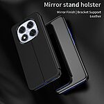 Θήκη Xiaomi Redmi Note 14 Pro 5G / Poco X7 5G OEM Mirror Surface View New Edition Stand Case Cover Flip Window μωβ - Image 2