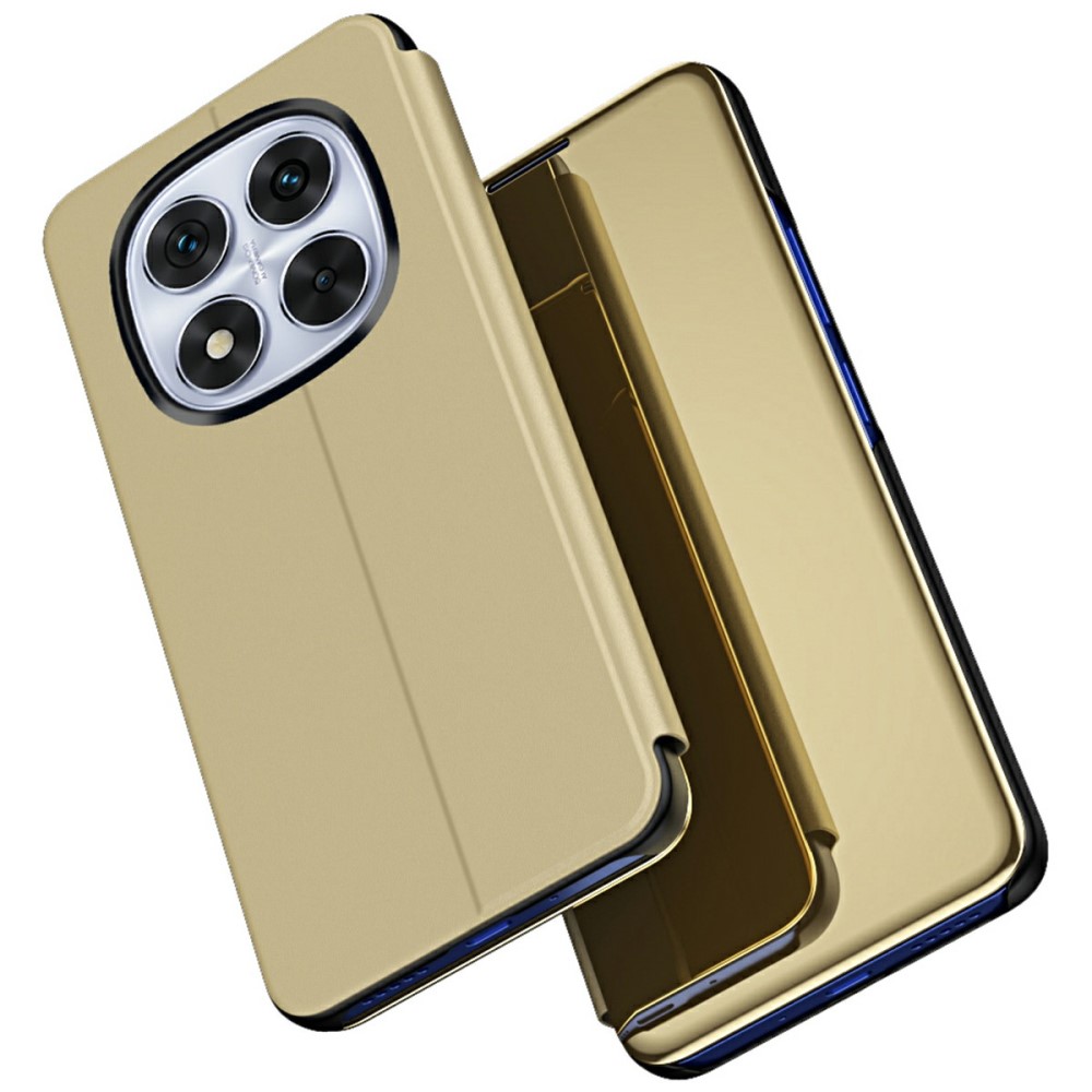 Θήκη Xiaomi Redmi Note 14 Pro 5G / Poco X7 5G OEM Mirror Surface View New Edition Stand Case Cover Flip Window χρυσό Θήκη Xiaomi Redmi Note 14 Pro 5G / Poco X7 5G OEM Mirror Surface View New Edition Stand Case Cover Flip Window χρυσό