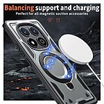 Θήκη Xiaomi Redmi Note 14 Pro 5G / Poco X7 5G Mad Mask Πλάτη Military Protection με Μαγνητικό δαχτυλίδι ,συμβατό με ασύρματη φόρτιση Magsafe και Βάση στήριξης TPU γκρι - Image 3