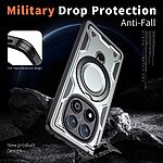 Θήκη Xiaomi Redmi Note 14 Pro 5G / Poco X7 5G Mad Mask Πλάτη Military Protection με Μαγνητικό δαχτυλίδι ,συμβατό με ασύρματη φόρτιση Magsafe και Βάση στήριξης TPU γκρι - Image 4