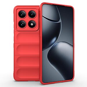 Θήκη Xiaomi Redmi Note 14 Pro 5G / Poco X7 5G Mad Mask Rugged Armor από σκληρό Premium TPU κόκκινο