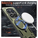 Θήκη Xiaomi Redmi Note 14 Pro 5G / Poco X7 5G Mad Mask Πλάτη Military Protection με Μαγνητικό δαχτυλίδι ,συμβατό με ασύρματη φόρτιση Magsafe και Βάση στήριξης TPU λαδί - Image 3