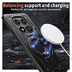Θήκη Xiaomi Redmi Note 14 Pro 5G / Poco X7 5G Mad Mask Πλάτη Military Protection με Μαγνητικό δαχτυλίδι ,συμβατό με ασύρματη φόρτιση Magsafe και Βάση στήριξης TPU μαύρο - Image 3