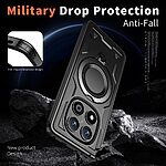 Θήκη Xiaomi Redmi Note 14 Pro 5G / Poco X7 5G Mad Mask Πλάτη Military Protection με Μαγνητικό δαχτυλίδι ,συμβατό με ασύρματη φόρτιση Magsafe και Βάση στήριξης TPU μαύρο - Image 4