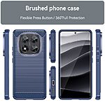 Θήκη Xiaomi Redmi Note 14 Pro 5G / Poco X7 5G Mad Mask Brushed TPU Carbon Πλάτη μπλε - Image 3