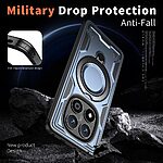 Θήκη Xiaomi Redmi Note 14 Pro 5G / Poco X7 5G Mad Mask Πλάτη Military Protection με Μαγνητικό δαχτυλίδι ,συμβατό με ασύρματη φόρτιση Magsafe και Βάση στήριξης TPU μπλε - Image 4