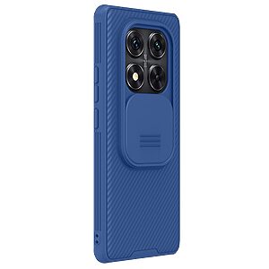Θήκη Xiaomi Redmi Note 14 Pro 5G / Poco X7 5G NiLLkin Camshield Texture Pro Series Πλάτη με προστασία για την κάμερα από σκλήρό Premium TPU μπλε