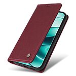 Θήκη Xiaomi Redmi Note 14 Pro 5G / Poco X7 5G YIKATU Folio Series με βάση στήριξης, υποδοχή καρτών και μαγνητικό κούμπωμα Flip Wallet από συνθετικό δέρμα και TPU κόκκινο σκούρο - Image 5