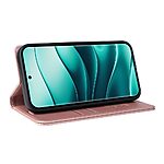 Θήκη Xiaomi Redmi Note 14 Pro 5G / Poco X7 5G YIKATU Folio Series με βάση στήριξης, υποδοχή καρτών και μαγνητικό κούμπωμα Flip Wallet από συνθετικό δέρμα και TPU ροζ χρυσό - Image 3