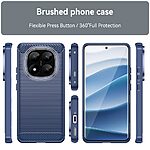 Θήκη Xiaomi Redmi Note 14 Pro Plus 5G Mad Mask Brushed TPU Carbon Πλάτη μπλε - Image 3