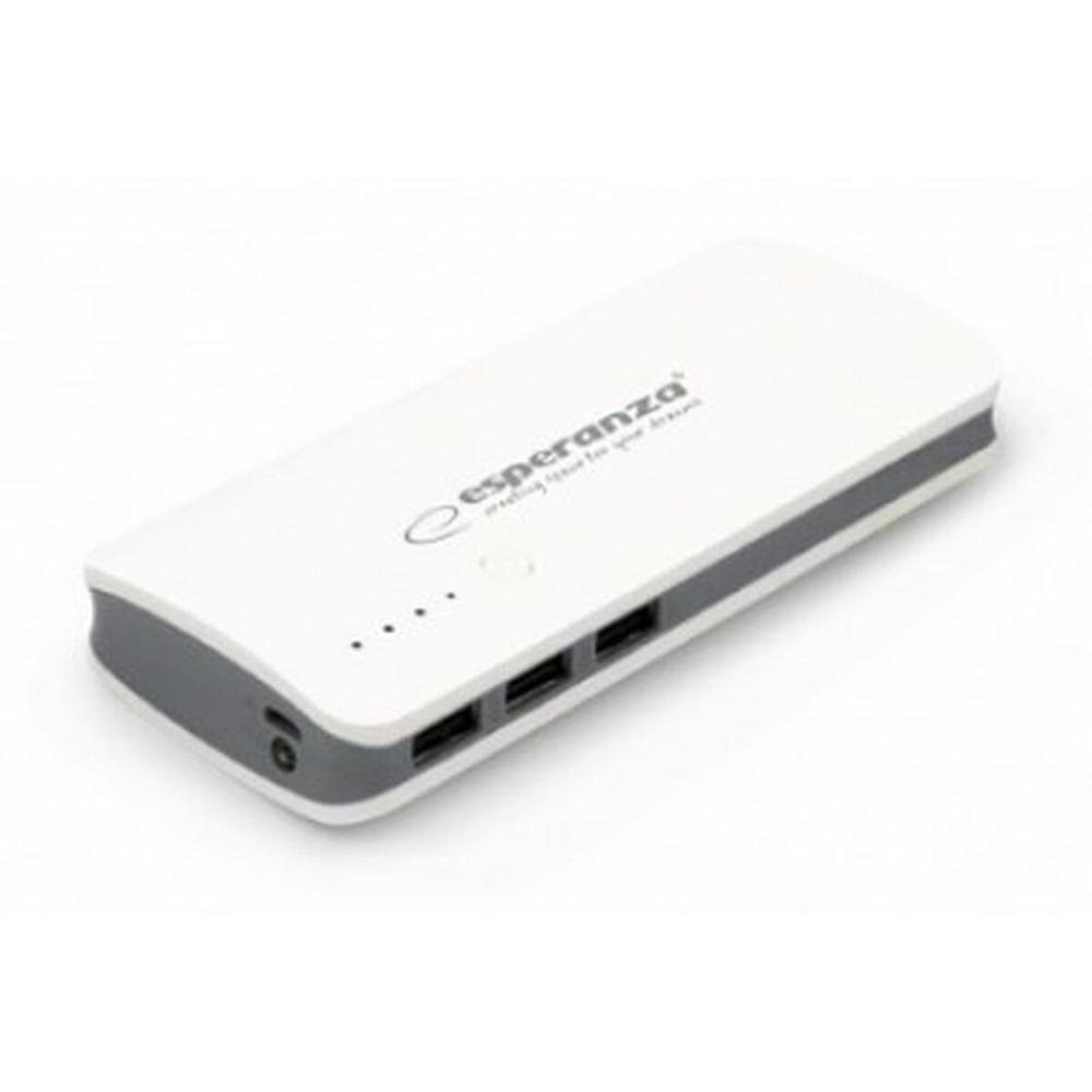 0067816_0 Esperanza EMP106 Power Bank 8000mAh με 3 Θύρες USB-A Λευκό/Γκρι (EMP106WE) (ESPEMP106WE) - Image 1