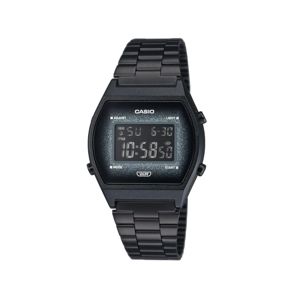 0064283_0 Casio Vintage Edgy Ψηφιακό Ρολόι Μπαταρίας με Μαύρο Μεταλλικό Μπρασελέ (B640WBG-1BEF) (CASB640WBG1BEF) - Image 1