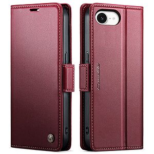 υποδοχές καρτών και μαγνητικό κούμπωμα από συνθετικό δέρμα και TPU κόκκινο