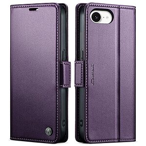 υποδοχές καρτών και μαγνητικό κούμπωμα από συνθετικό δέρμα και TPU μωβ