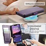 Θήκη iPhone 16e CASEME 023 Series Πορτοφόλι με βάση στήριξης, υποδοχές καρτών και μαγνητικό κούμπωμα από συνθετικό δέρμα και TPU μωβ - Image 5